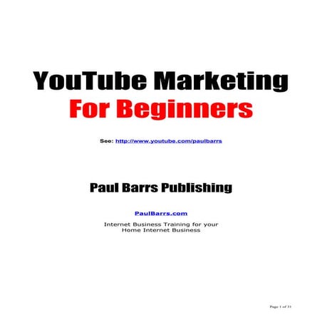 You tubemarketingforbeginners