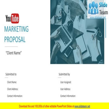 YouTube Marketing Proposal PowerPoint Presentation Slides