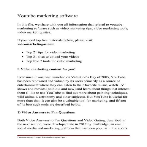 Youtube marketing software