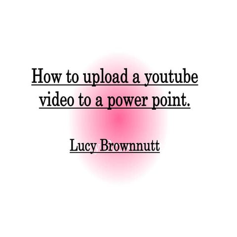 Youtube powerpoint