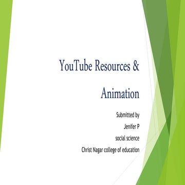 You tube resources &amp; animation