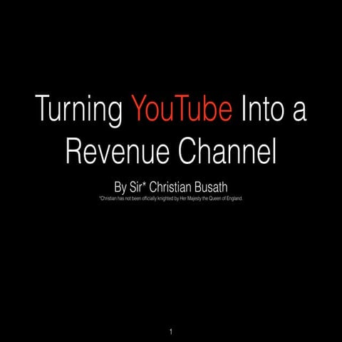 IMSLC: Turning YouTube Into a Revenue Channel (Christian Busath, Fruit Ninja)