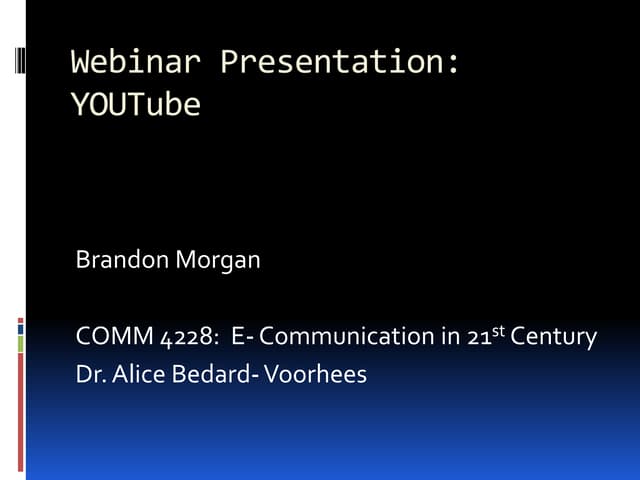 YOUTube webinar