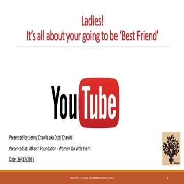 Basics of Youtube for WOW Training Session (Utkarsh) by Socialsoupz
