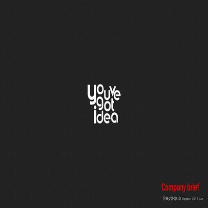 Youvegotidea company brief 2016 ver0.5(+hy)
