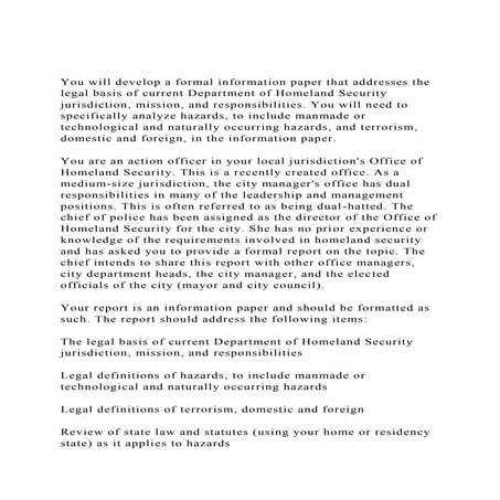 You will develop a formal information paper that addresses the l.docx