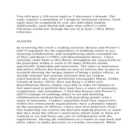 You will post a 250-word reply to 2 classmate’s threads. The reply r.docx