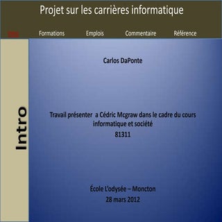 Projet de carriere