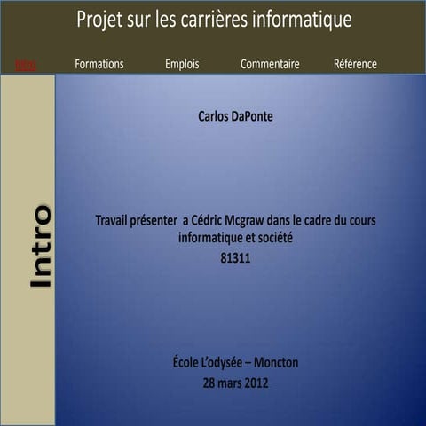 Projet de carriere