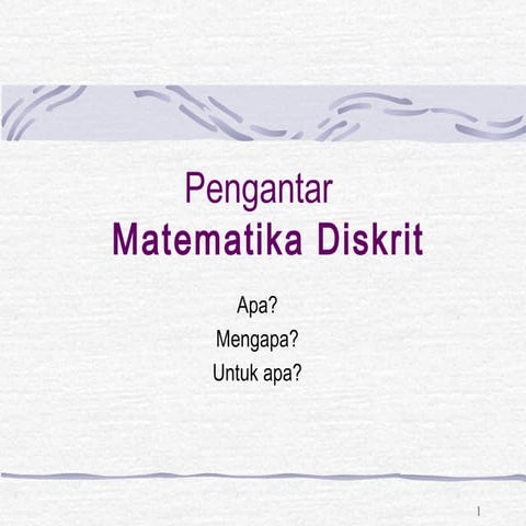 Pengantar matematikadiskrit