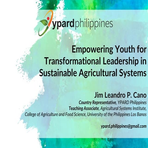 Empowering Youth for Transformational Leadership in Sustainable Agricultural ...