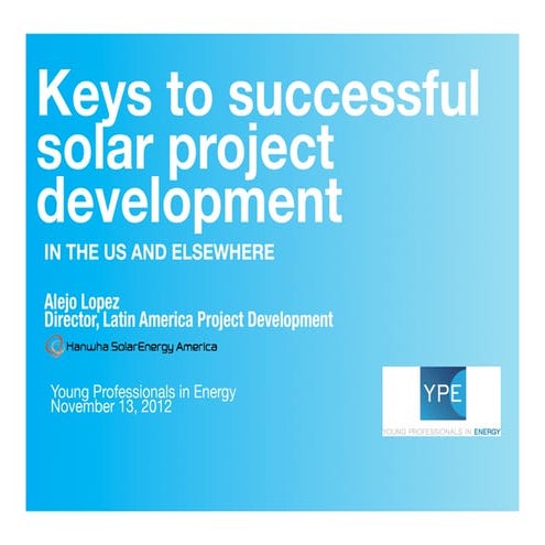 Developing Solar Projects