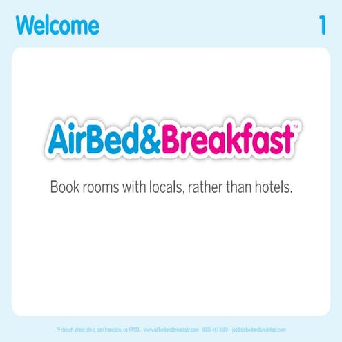 Airbnb מצגת משקיעים