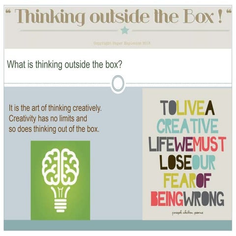 Creative thinking