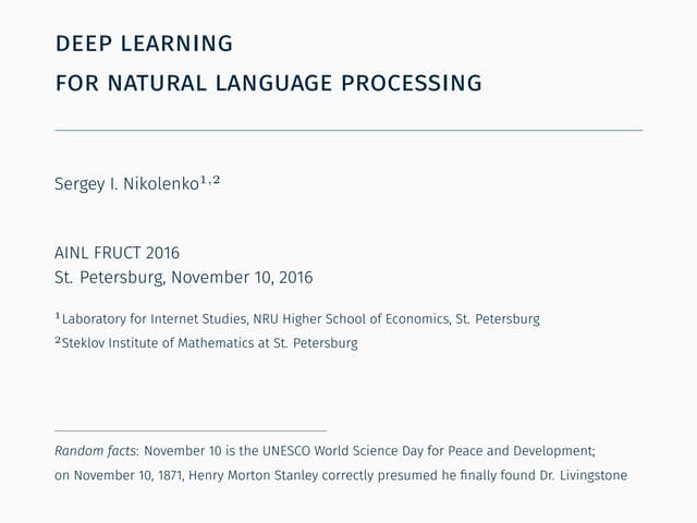 AINL 2016: Nikolenko