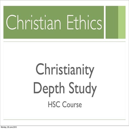  Yr 12 christian intro ethics