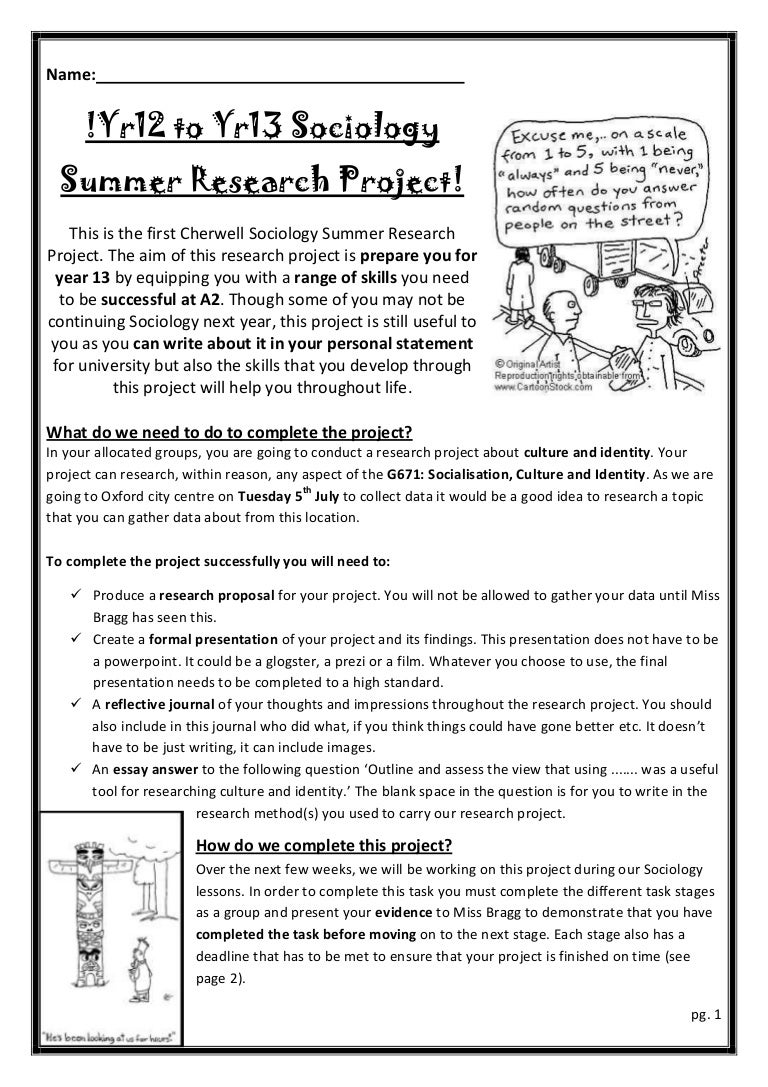 Example of a sociology research proposal picture