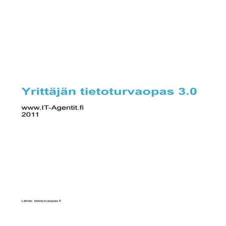 Yrittäjän tietoturvaopas