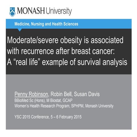 Impact of Weight Change on Cancer Prognosis - Professor Andrew G ...