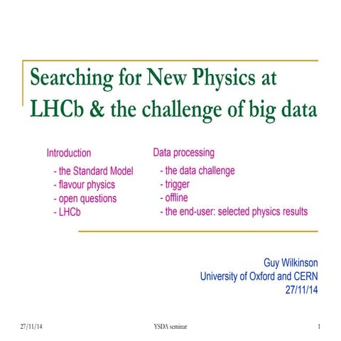 Большие данные в физике элементарных частиц на примере LHCb - Guy Wilkinson, ...