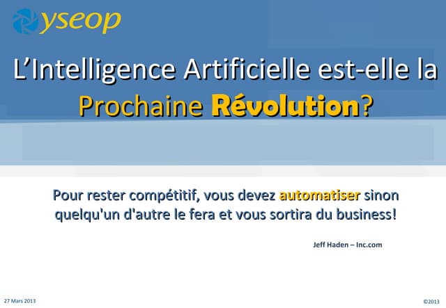 yseop   intelligence artificielle 