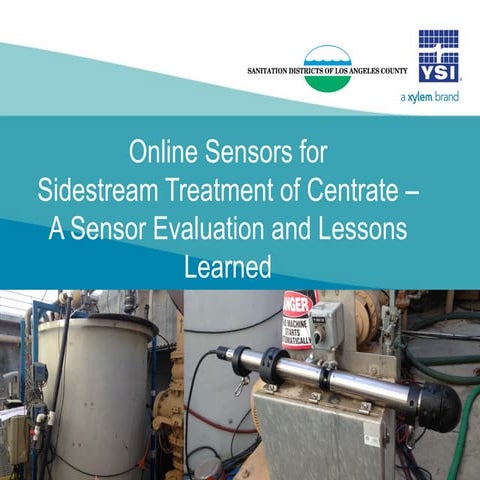 Centrate Sensor Analysis in Wastewater