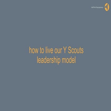 Y Scouts Leadership Model Behaviors