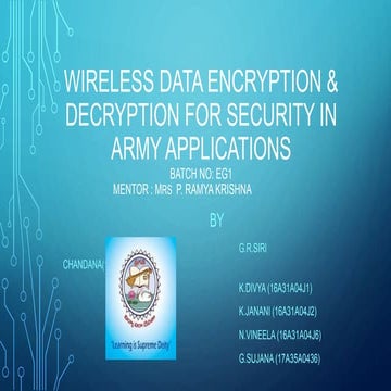 Wireless encryption & decryption in army applications.pptx