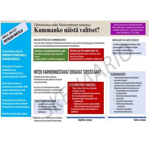 Esite omistajalle Yleisluonteisesta tarkastuksesta vs täysi tilintarkastus