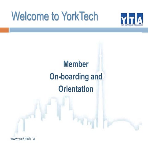 YTA Membership Orientation March 2010