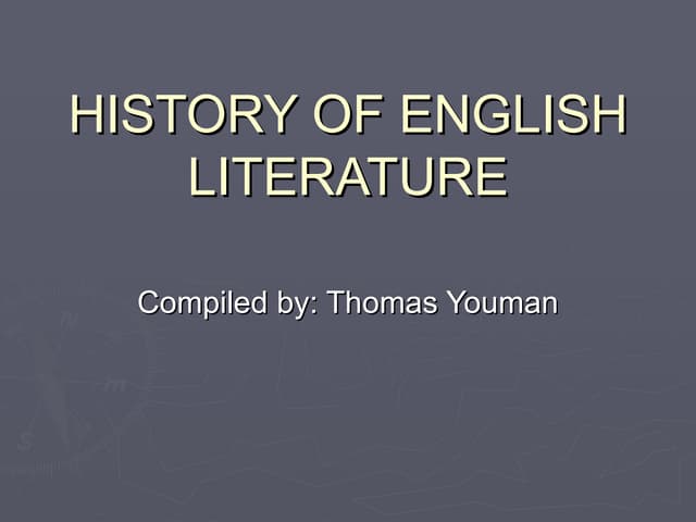 History of English Literature
