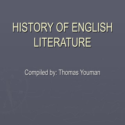 History of English Literature