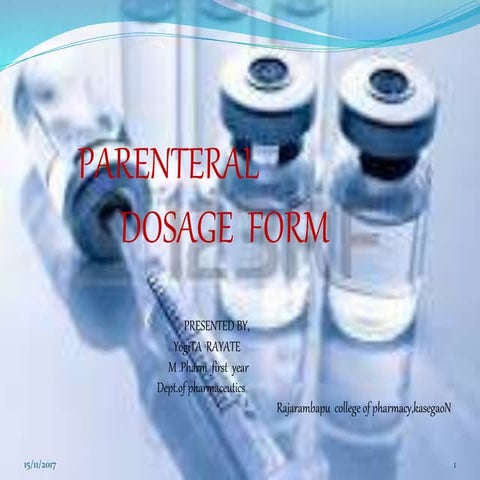 parenteral dosage form