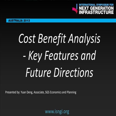 SMART International Symposium for Next Generation Infrastructure: Cost Benefi...