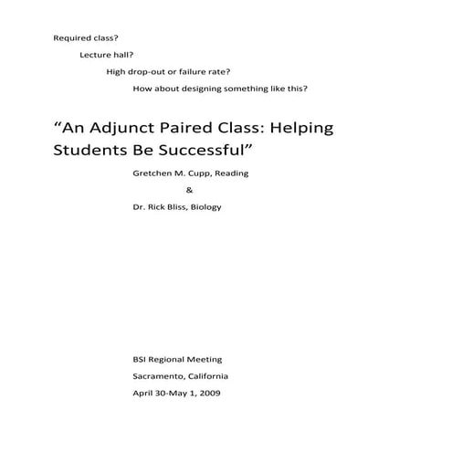 Yuba College Cross Curricular