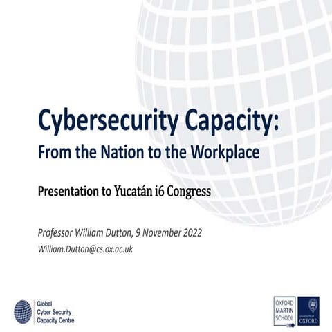 Cybersecurity Capacity: from the Nation to the Workplace