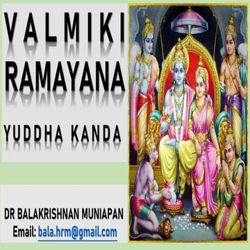 Valmiki Ramayana Online Class - Yuddha Kanda, Session 26 | PDF