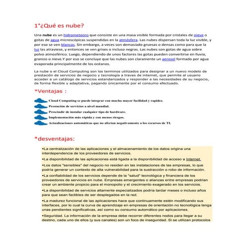 Ventajas y Beneficios de la Nube | PDF