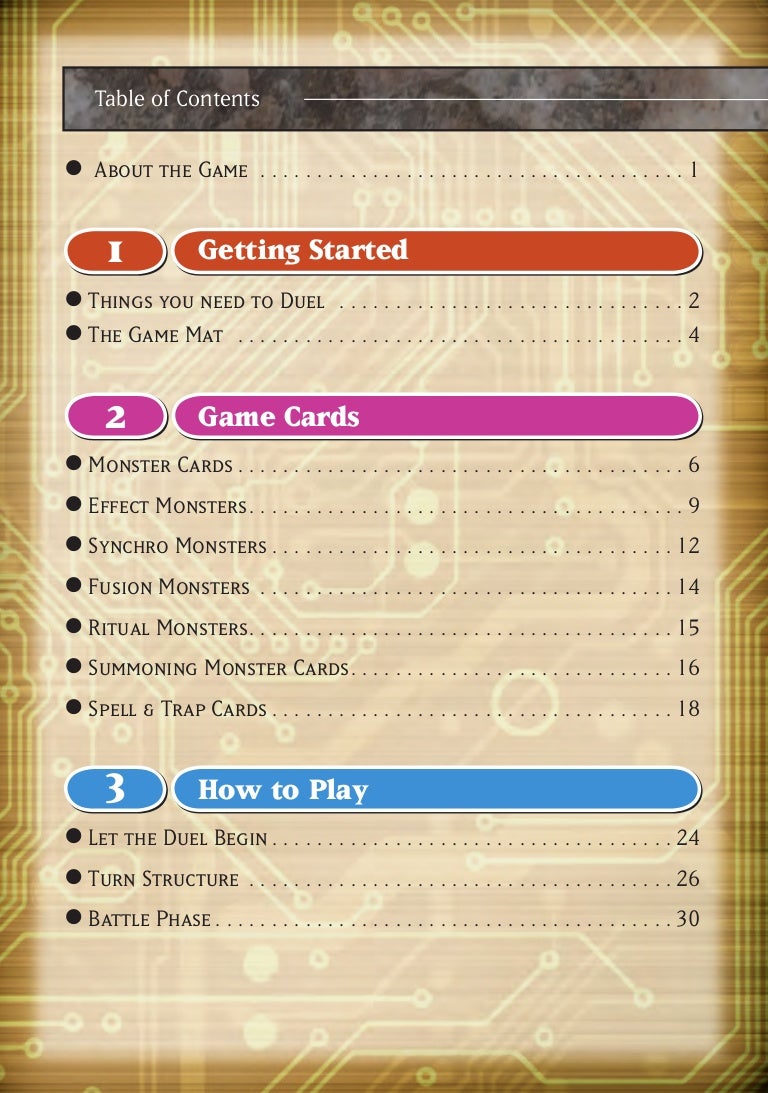 yu gi oh gx rulebook