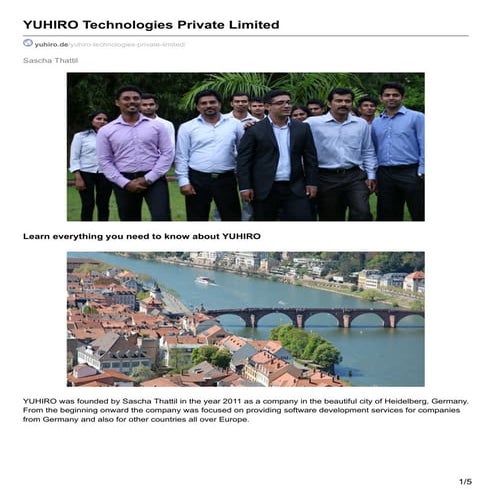 YUHIRO Technologies Private Limited