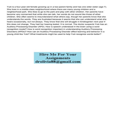 Yuki is a fouryearold female growing up in a twoparent fa.pdf