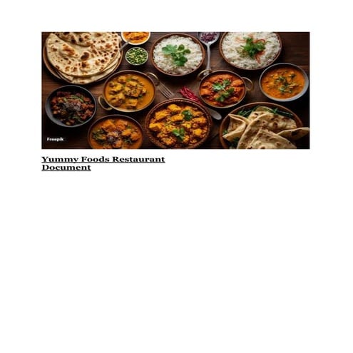 About food by Yummy Foods Restaurant Document