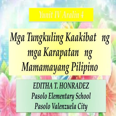 Yunit 4 aralin 4 mga tungkuling kaakibat   ng mga karapatan   ng mamamayang p...