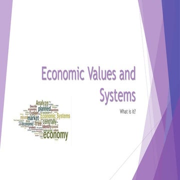 Ecconomic Values and Systems