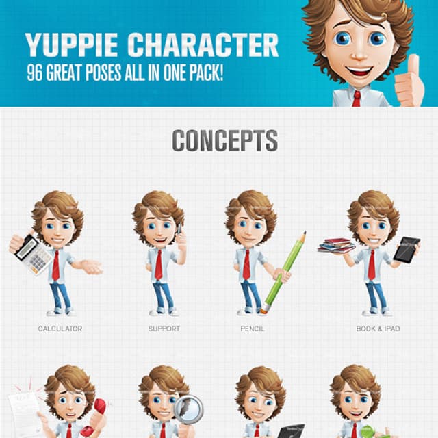 Yuppie Cartoon Character