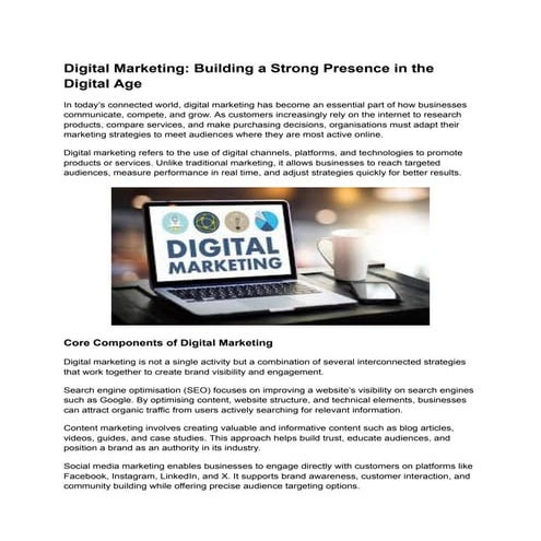 Digital Marketing Strategies for Business Growth | PDF