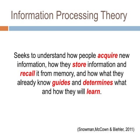 YusoffGulam  Information Processing Theory