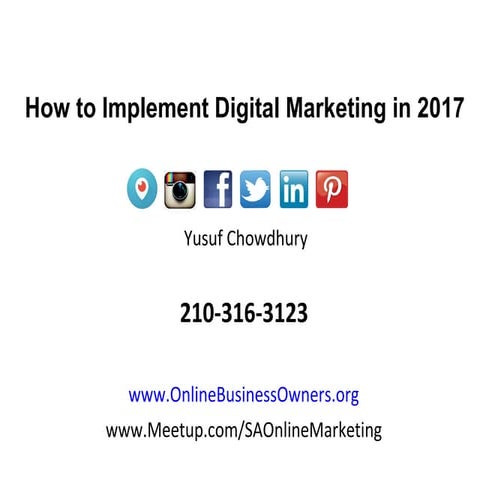 How to Implement Digital Marketing in 2017 