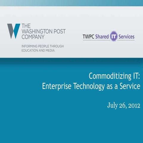 Commoditizing IT: Enterprise Technology as a Service (Yuvi Kochar) | PPT