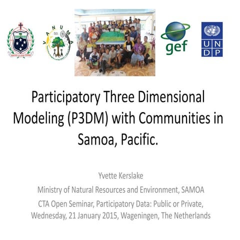 Participatory 3-Dimensional Mapping (P3DM) for Disaster Risk Reduction ...